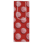 クリスマスペパーミントキャンディフェスティバルワイン抱き枕 ワインギフトバッグ (正面)