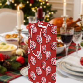 クリスマスペパーミントキャンディフェスティバルワイン抱き枕 ワインギフトバッグ