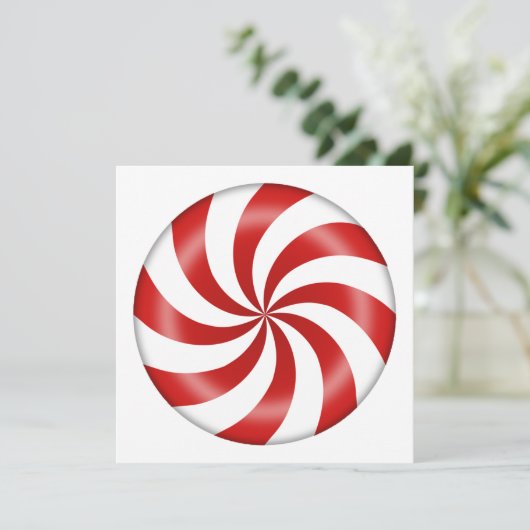 クリスマスペパーミントキャンディホリデーカード シーズンカード (スタンド正面)