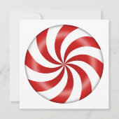 クリスマスペパーミントキャンディホリデーカード シーズンカード (正面)