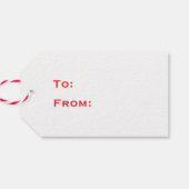 クリスマスペパーミントキャンディーケーンスワールレッドギフトラベル ギフトタグ (裏面横)