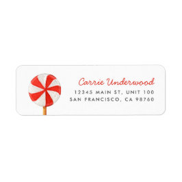 クリスマスペパーミントキャンディ差出人住所ラベル ラベル