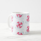 クリスマスペパーミントキャンディ コーヒーマグカップ (正面左)