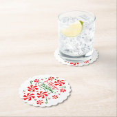 クリスマスペパーミントキャンディ ペーパーコースター (インサイチュ)