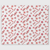 クリスマスペパーミントキャンディ ラッピングペーパー (フラット)