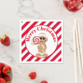 クリスマスペパーミントジンジャーブレッドパーティーナプキン スタンダードカクテルナプキン (インサイチュ)