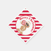 クリスマスペパーミントジンジャーブレッドパーティーナプキン スタンダードカクテルナプキン (角)