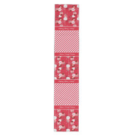 クリスマスペパーミントプリント ミディアムテーブルランナー