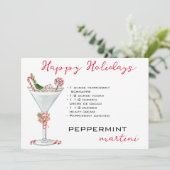 クリスマスペパーミントマルティニカクテルレシピ シーズンカード (スタンド正面)