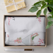 クリスマスペパーミントマルティニカクテルレシピ 薄葉紙 (ギフト)