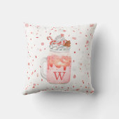 クリスマスペパーミントメイソンジャールミルクシェイクモノグラム クッション (裏面)