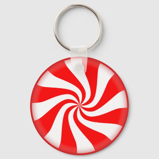 クリスマスペパーミント基本キーチェーン キーホルダー (正面)