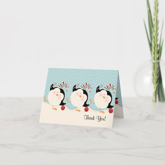 クリスマスペンギンありがとう サンキューカード (正面)
