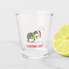 クリスマスペンギンが雪玉を手に入れる ショットグラス