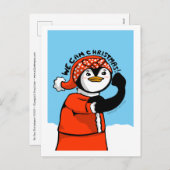 クリスマスペンギンが食べられる シーズンポストカード (正面/裏面)