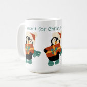 クリスマスペンギンに欲しいのはすべてヴィンテージ コーヒーマグカップ (正面左)