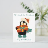 クリスマスペンギンに欲しいのはすべてヴィンテージ ポストカード (スタンド正面)