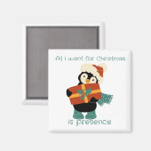 クリスマスペンギンに欲しいのはすべてヴィンテージ マグネット (正面/裏面)