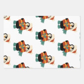 クリスマスペンギンに欲しいのはすべてヴィンテージ ラッピングペーパーシート (正面2)