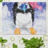 クリスマスペンギンのキッチンタオル キッチンタオル (折り畳み)