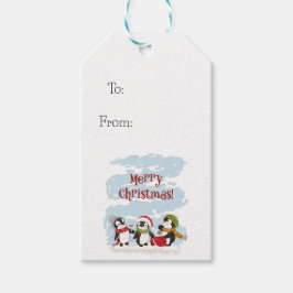 クリスマスペンギンのギフトラベル ギフトタグ