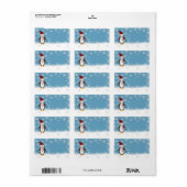 クリスマスペンギンのギフトラベル ラベル (フルシート)