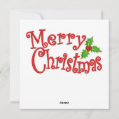 クリスマスペンギンのグリーティングカード シーズンカード (裏面)