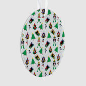 クリスマスペンギンのスキー オーナメント (正面)