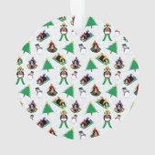 クリスマスペンギンのスキー オーナメント (裏面)
