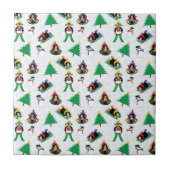 クリスマスペンギンのスキー タイル (正面)