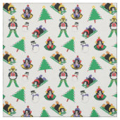 クリスマスペンギンのスキー ファブリック (見本)