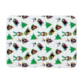 クリスマスペンギンのスキー マグネット (横)