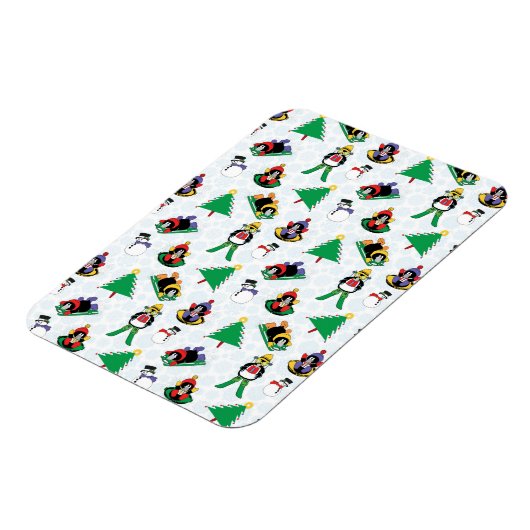 クリスマスペンギンのスキー マグネット (左側)