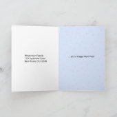 クリスマスペンギンのハッピーホリデー編集可能文字 シーズンカード (内部)