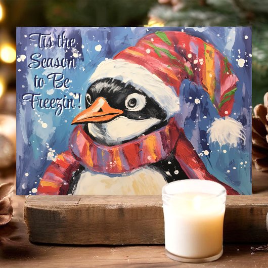クリスマスペンギンのフリージンになる季節 シーズンカード