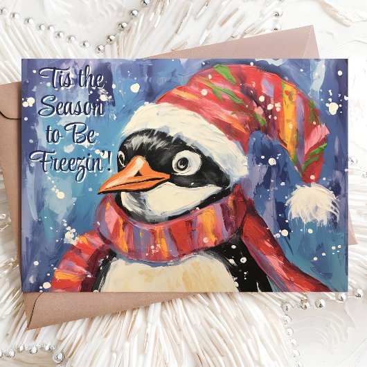 クリスマスペンギンのフリージンになる季節 シーズンカード