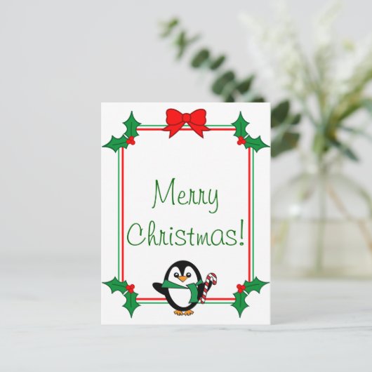 クリスマスペンギンのポストカード シーズンポストカード (スタンド正面)