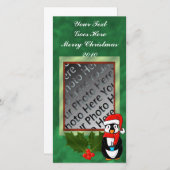 クリスマスペンギンの写真カード シーズンカード (正面/裏面)