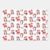 クリスマスペンギンの名前 ラッピングペーパーシート (正面)