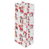 クリスマスペンギンの名前 ワインギフトバッグ (正面アングル)