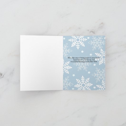 クリスマスペンギンの挨拶 カード (内部)