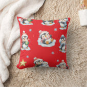 クリスマスペンギンの枕 クッション (ブランケット)