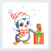 クリスマスペンギンの窓が離れない ウィンドウサイン (シート)