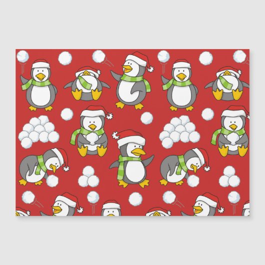 クリスマスペンギンの背景 (正面)