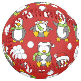 クリスマスペンギンの背景 ソフトボール