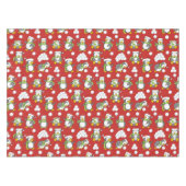 クリスマスペンギンの背景 テーブルクロス (正面(横))