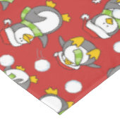 クリスマスペンギンの背景 テーブルクロス (アングル)