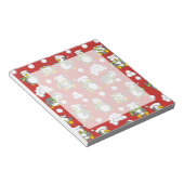 クリスマスペンギンの背景 ノートパッド (アングル)