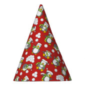 クリスマスペンギンの背景 パーティーハット (右)