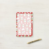 クリスマスペンギンの背景 ポストイット (デスク上)